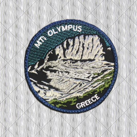 Mount Olympus Patch – Mytikas Greece Embroidered Badge – Olympus Hiking Souvenir – Greek Mountain Trekking Patch – Travel Gift