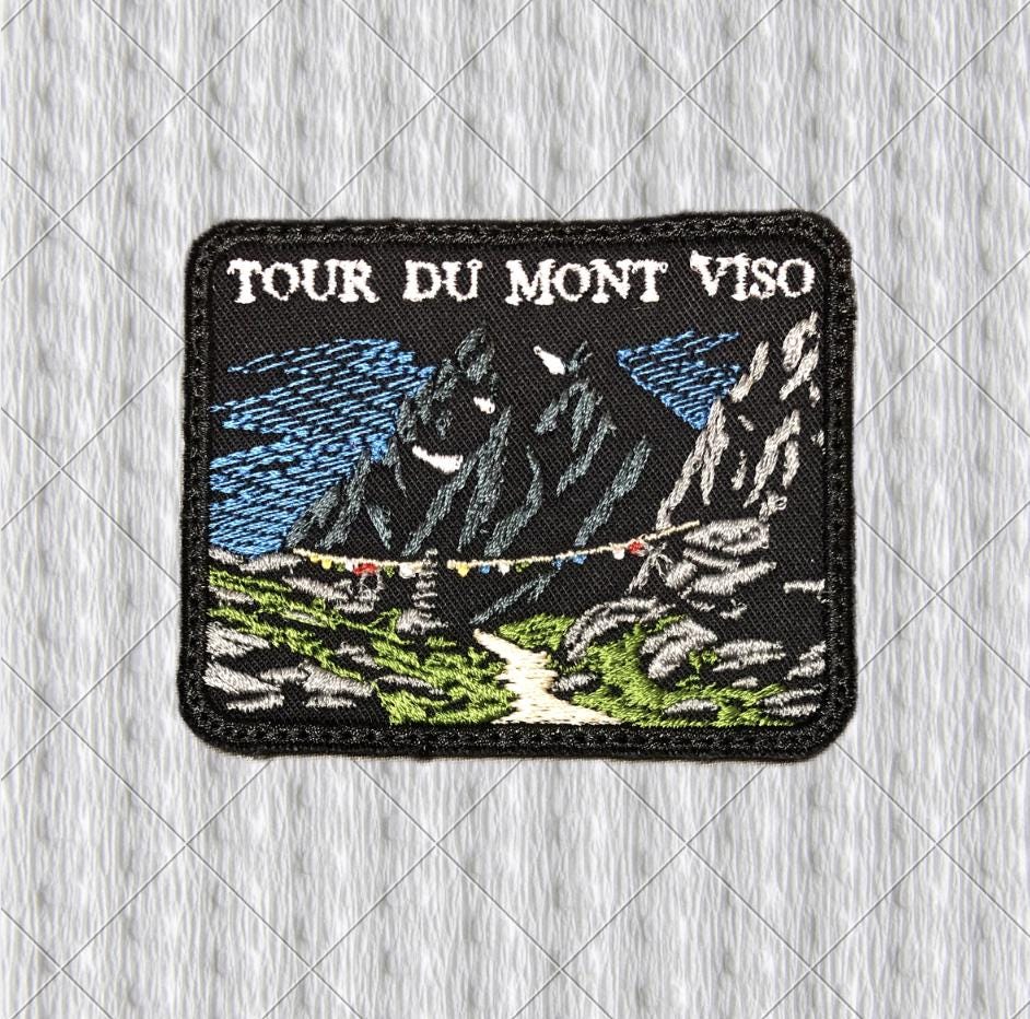 Tour du Mont Viso Embroidered Patch – 80 mm Alpine Hiking Badge