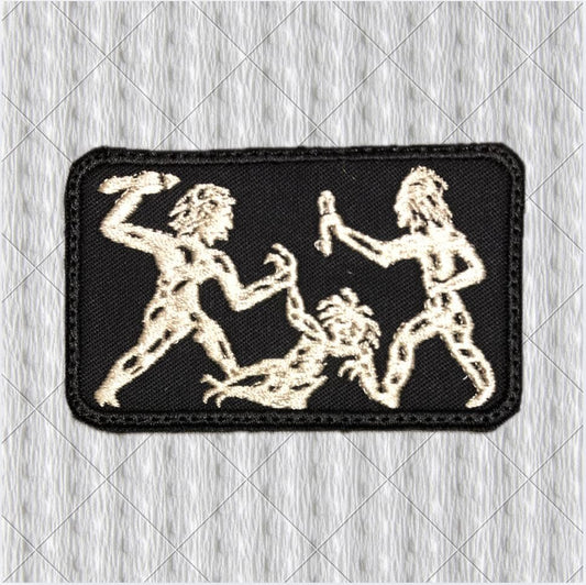 The Fall of Humbaba | Gilgamesh and Enkidu Embroidered Patch | Ancient Mesopotamian Art