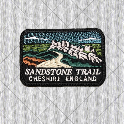 Sandstone Trail Embroidered Patch – Beeston Castle, Cheshire England