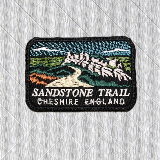 Sandstone Trail Embroidered Patch – Beeston Castle, Cheshire England