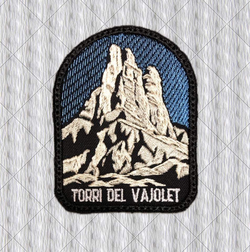 Vajolet Towers Embroidered Patch, Dolomites Mountain Badge, Hiking Patch, climbing patch