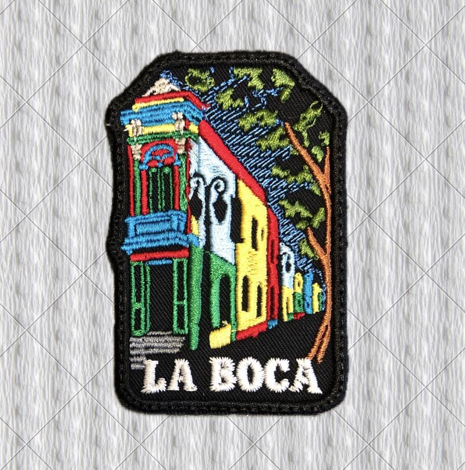 La Boca Buenos Aires Embroidered Patch, Argentina Travel Souvenir