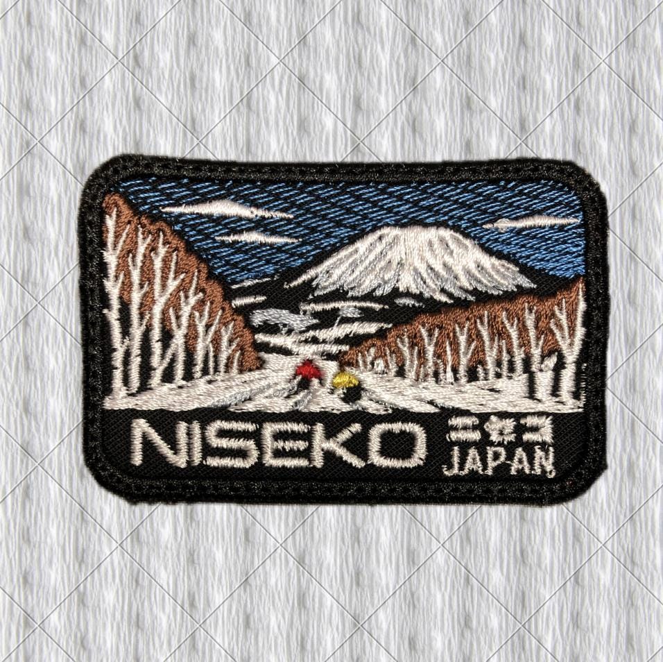 Niseko Japan Ski Patch – Mount Yotei Embroidered Badge – Hokkaido Skiing Souvenir – Japanese Winter Mountain Patch