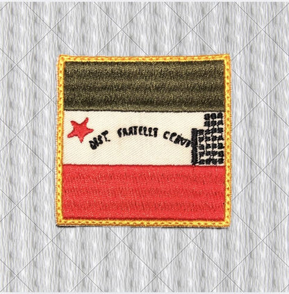Fratelli Cervi Partisan Flag Patch – Italian Resistance Embroidered Patch – 8 × 8 cm