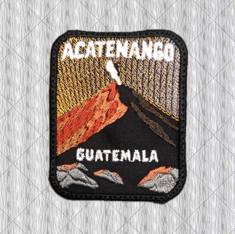 Acatenango Patch, Guatemala Embroidered Volcano Badge, Fuego Volcano View, Hiking Gift, Travel Souvenir