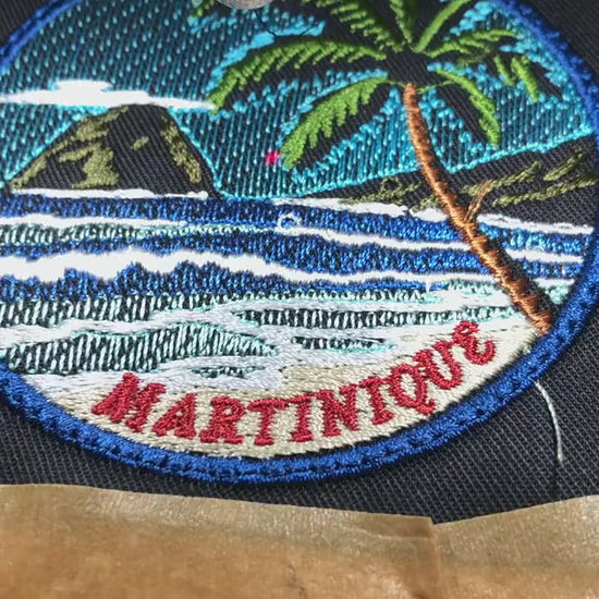 Martinique Le Diamant Patch, 80 mm Caribbean Travel Badge