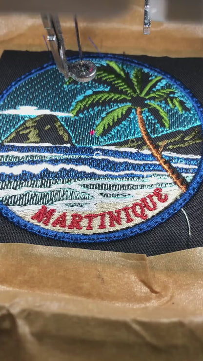 Martinique Le Diamant Patch, 80 mm Caribbean Travel Badge