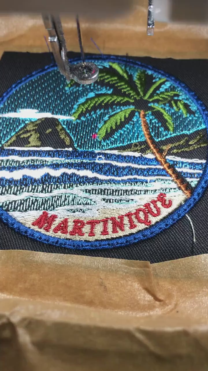 Martinique Le Diamant Patch, 80 mm Caribbean Travel Badge