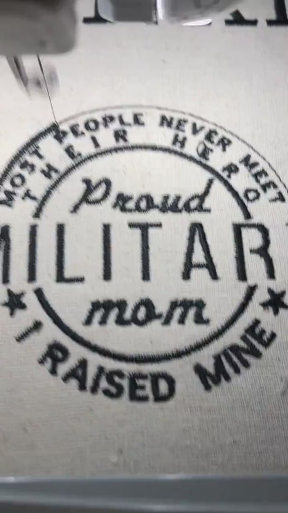 Machine Embroidery files, Proud Military Mom PES, DST, xxx, hus & more