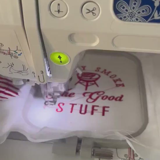 Machine Embroidery files, I only smoke the good stuff, BBQ, grill, DST, PES, xxx, hus, & more