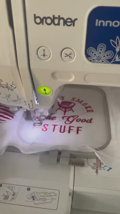 Machine Embroidery files, I only smoke the good stuff, BBQ, grill, DST, PES, xxx, hus, & more