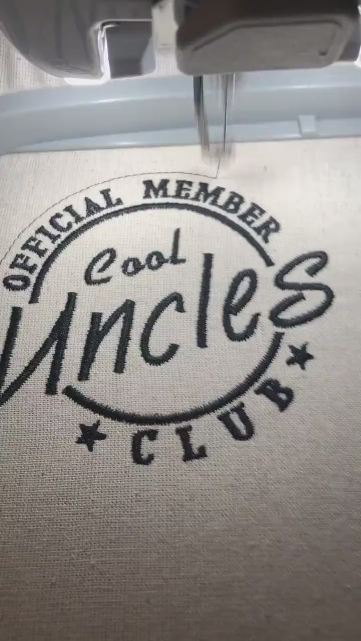 Machine Embroidery files, Official Member Cool Uncles Club dst PES, xxx, hus & more