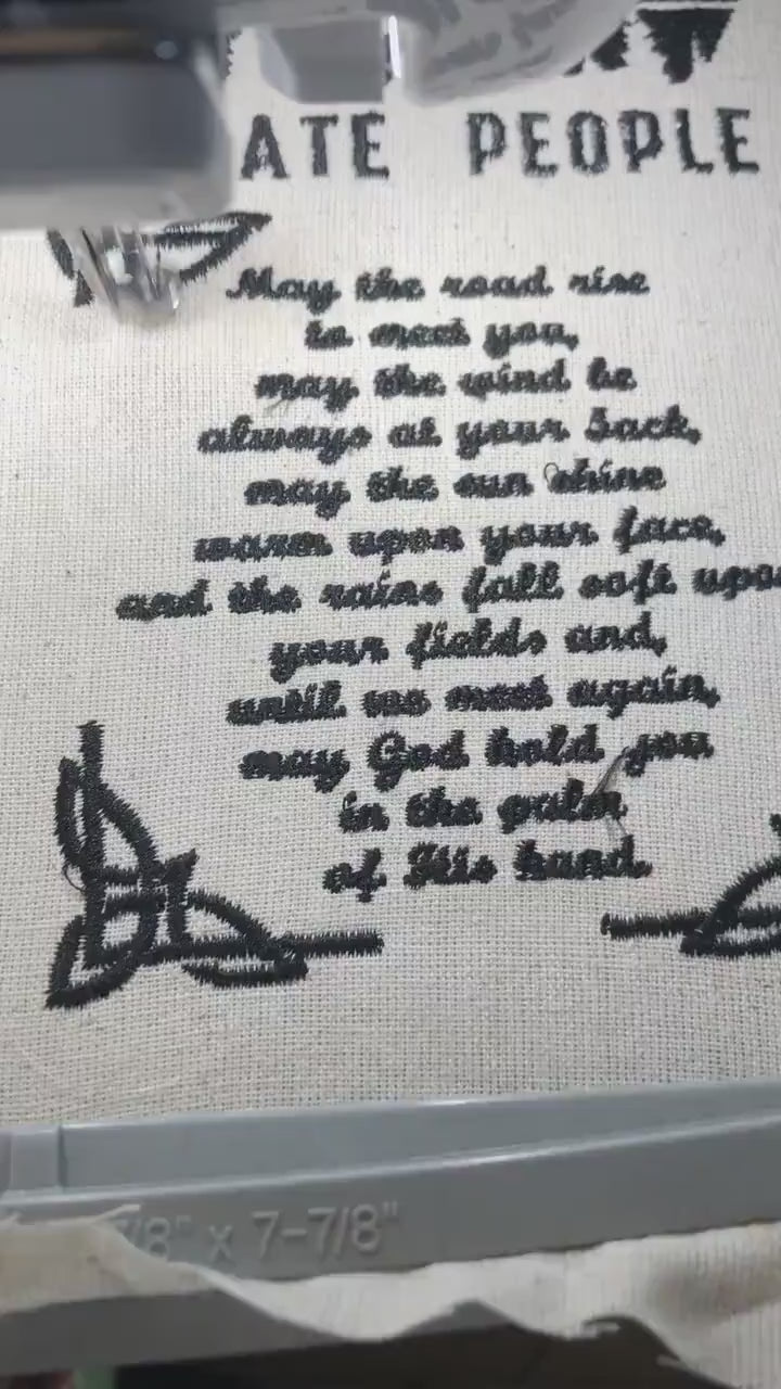 Machine Embroidery files, Irish Blessing, DST, PES, xxx, hus & more