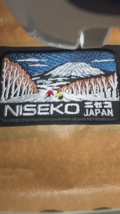 Niseko Japan Ski Patch – Mount Yotei Embroidered Badge – Hokkaido Skiing Souvenir – Japanese Winter Mountain Patch