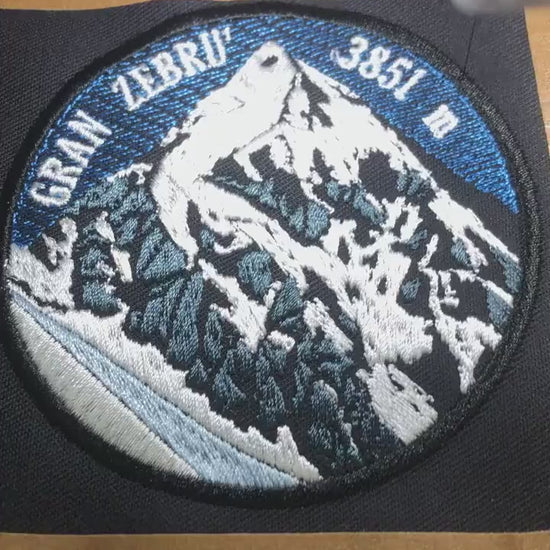Gran Zebrù Embroidered Mountain Patch – 80 mm Italian Alps Hiking Badge