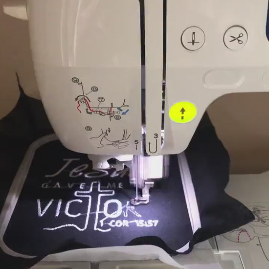 Machine Embroidery files, Jesus gave me the Victory, PES, DST, xxx, hus & more