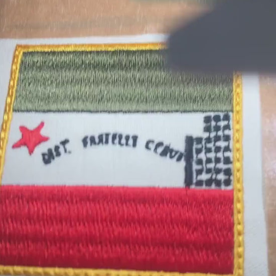Fratelli Cervi Partisan Flag Patch – Italian Resistance Embroidered Patch – 8 × 8 cm