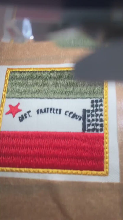 Fratelli Cervi Partisan Flag Patch – Italian Resistance Embroidered Patch – 8 × 8 cm