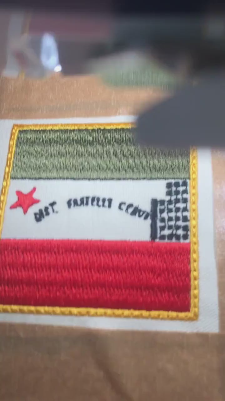Fratelli Cervi Partisan Flag Patch – Italian Resistance Embroidered Patch – 8 × 8 cm