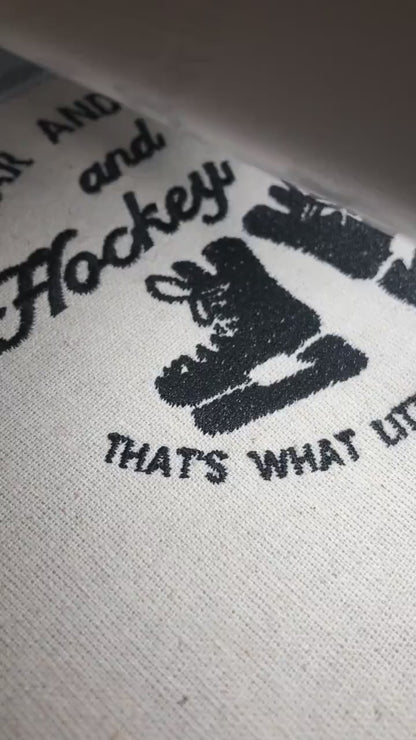 Machine Embroidery, sugar and spice and Hockey ice, Girls Hockey Quote, Hockey Girl Quote, Baby Girl Hockey PES, xxx, hus & more