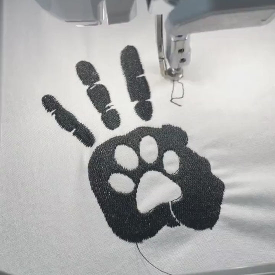 Machine Embroidery files, Paws hand,  PES, hus, dst, vp3 & more