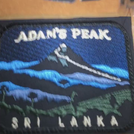 Adam’s Peak Patch, Sri Lanka Souvenir, Sri Pada Mountain, Night Hike Embroidered Patch, Travel Gift