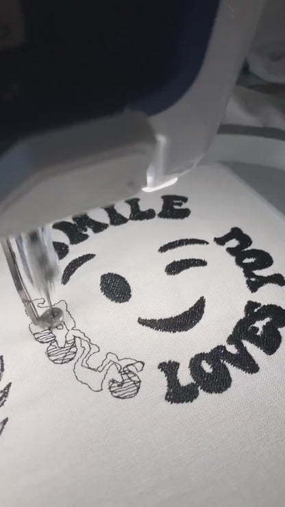 Machine Embroidery files, smile Jesus loves you, PES, xxx, hus, dst & more