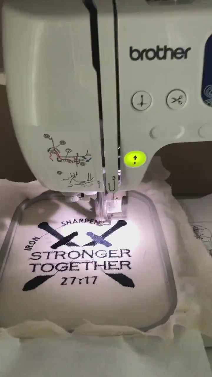 Machine embroidery files, stronger together, PES, DST, hus & more