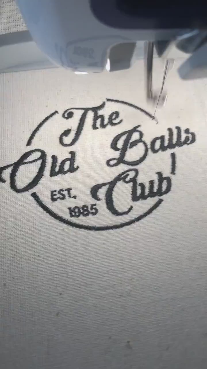 Machine Embroidery files, Official member the old balls club, est. 1975, birthday, funny, fifty, PES, xxx, hus & more