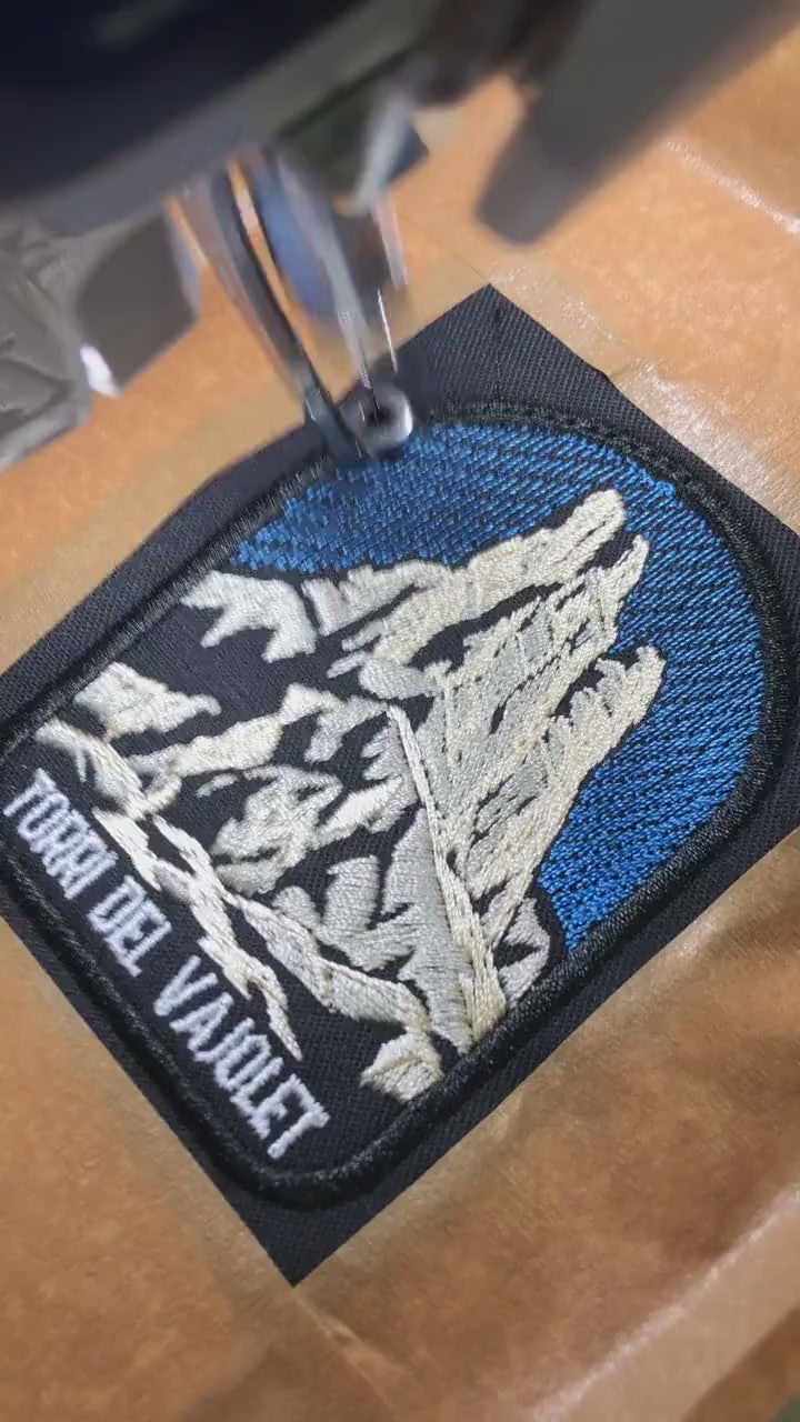 Vajolet Towers Embroidered Patch,  Dolomites Mountain Badge, Hiking Patch, climbing patch
