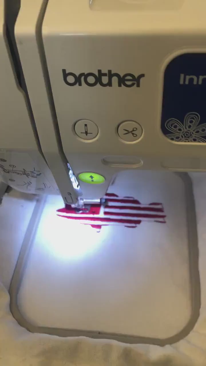 Machine Embroidery files, Bass fish USA flag, American Flag, PES, DST, xxx, hus & more