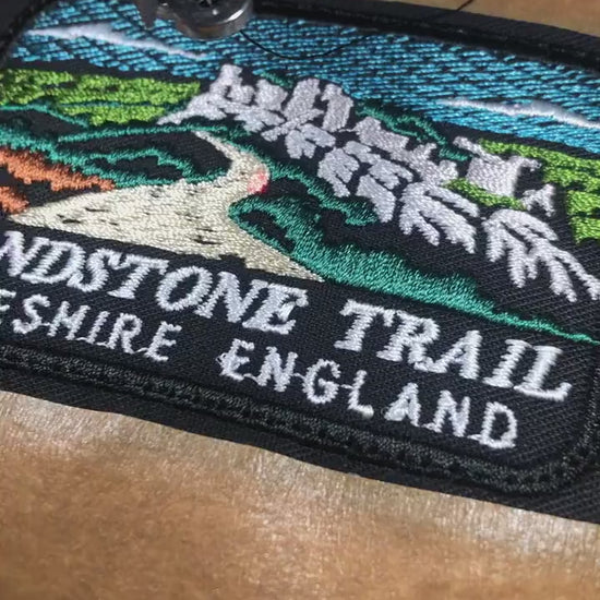 Sandstone Trail Embroidered Patch – Beeston Castle, Cheshire England