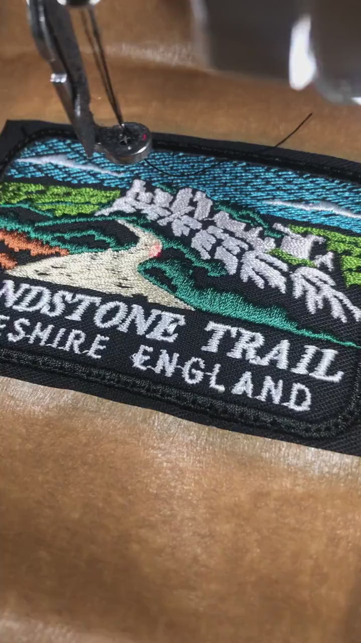 Sandstone Trail Embroidered Patch – Beeston Castle, Cheshire England