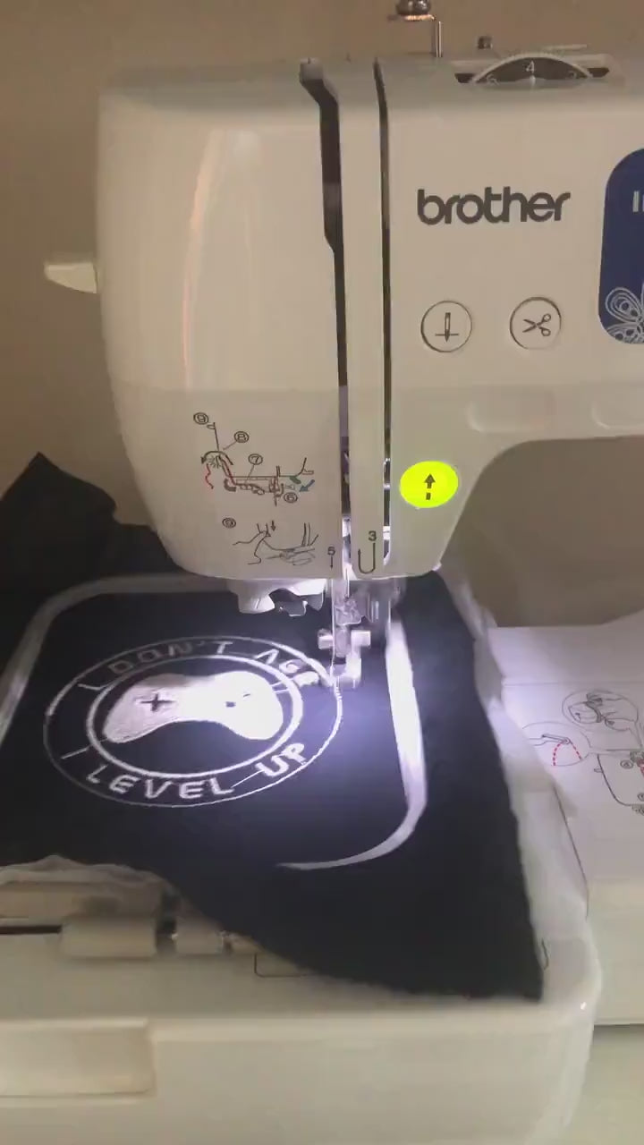 Machine Embroidery files, I don't age I level up, dst PES, xxx, hus & more