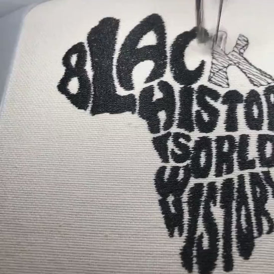 Machine Embroidery files, Black History is World History,  PES, hus, dst, vp3 & more