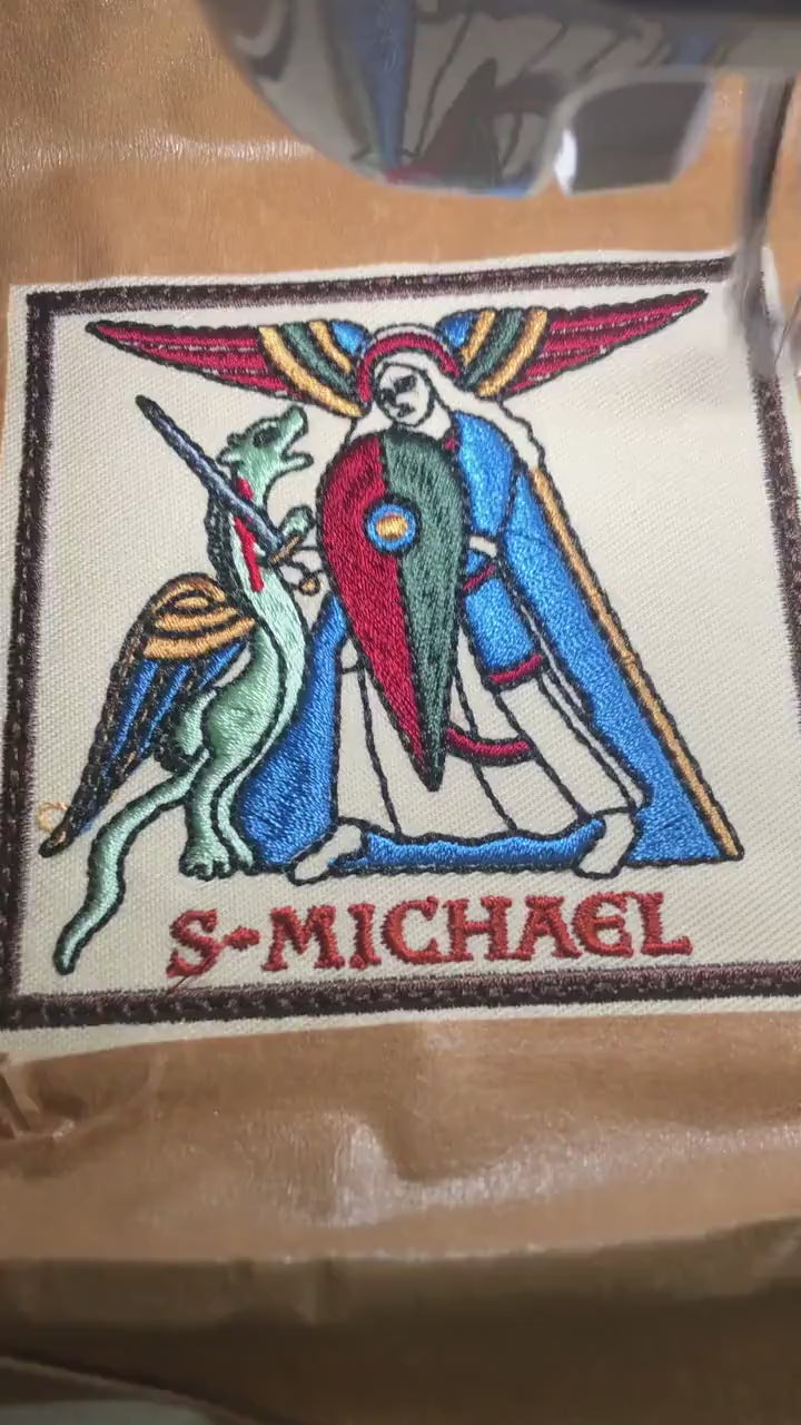 Medieval Saint Michael Patch, Étienne Harding Bible